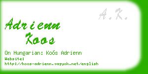 adrienn koos business card